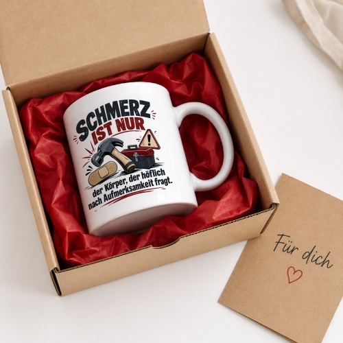 Tasse »Schmerz ist nur der Körper«