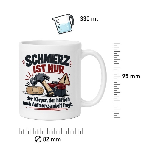 Tasse »Schmerz ist nur der Körper«