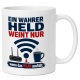 Tasse »Ein wahrer Held weint nur wenn das WLAN ausfällt«