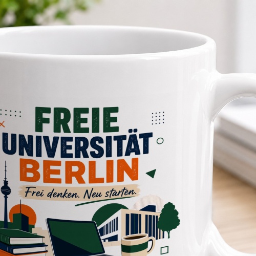 Tasse »Freie Universität Berlin Frei denken. Neu starten.«