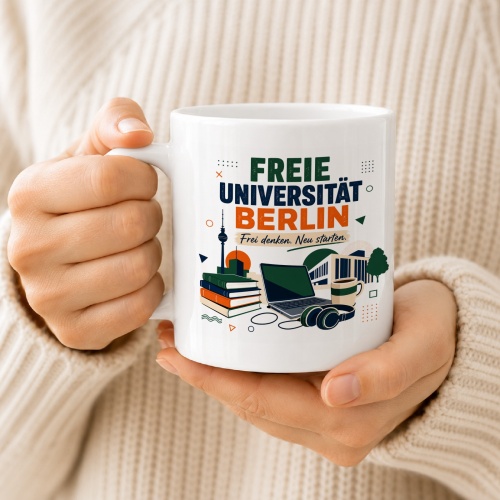 Tasse »Freie Universität Berlin Frei denken. Neu starten.«