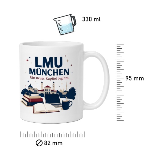 Tasse »LMU München Ein neues Kapitel beginnt.«