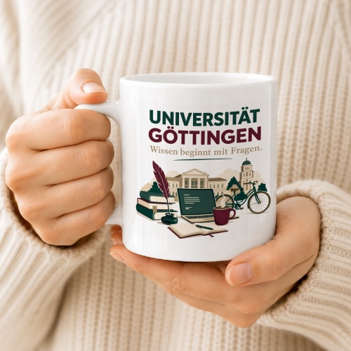 Tasse »Universität Göttingen Wissen beginnt mit Fragen.«