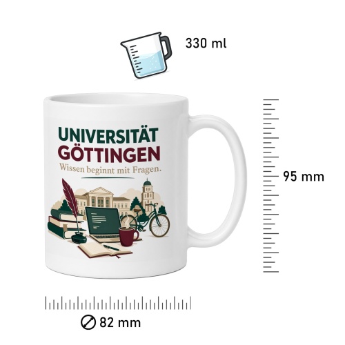 Tasse »Universität Göttingen Wissen beginnt mit Fragen.«