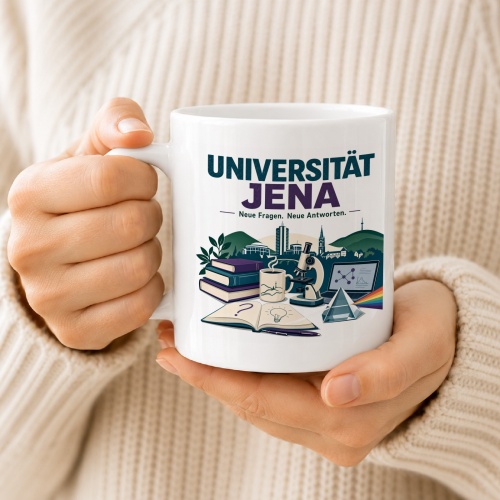 Tasse »Universität Jena Neue Fragen. Neue Antworten.«