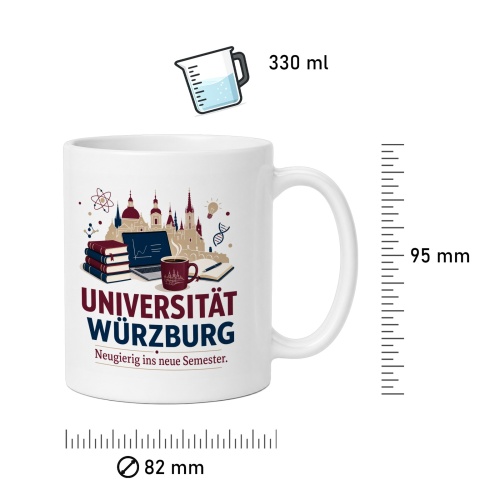 Tasse »Universität Würzburg Neugierig ins neue Semester.«