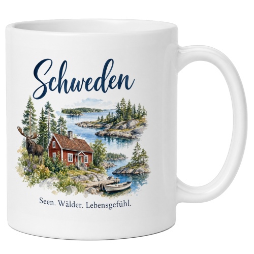Tasse »Schweden Seen. Wälder....