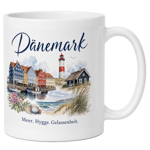 Tasse »Dänemark Meer. Hygge. Gelassenheit.«