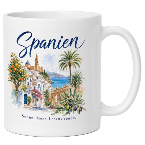 Tasse »Spanien Sonne. Meer. Lebensfreude.«