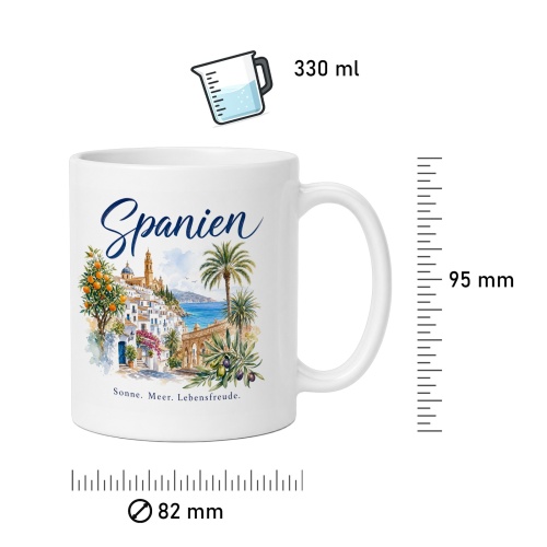Tasse »Spanien Sonne. Meer. Lebensfreude.«