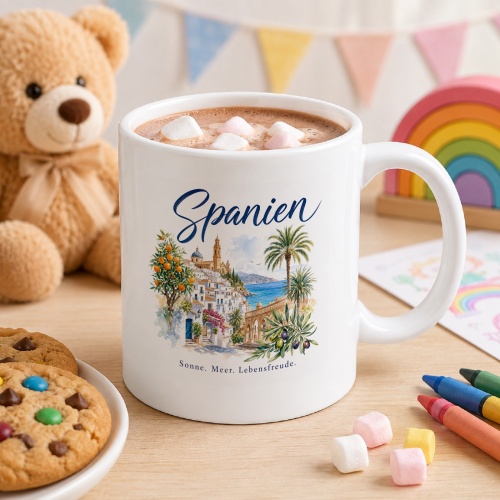 Tasse »Spanien Sonne. Meer. Lebensfreude.«