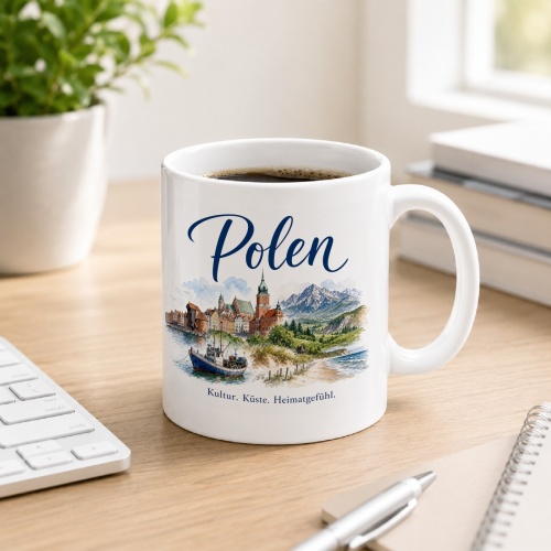 Tasse »Polen Kultur. Küste. Heimatgefühl.«