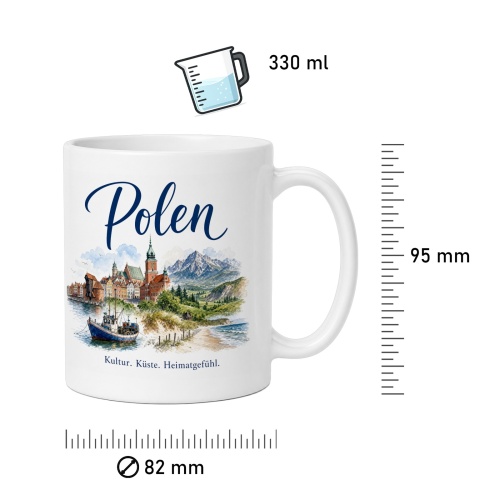 Tasse »Polen Kultur. Küste. Heimatgefühl.«