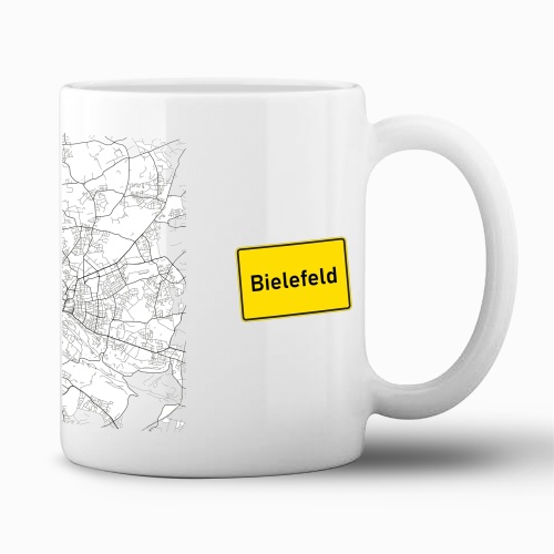 Tasse »Bielefeld Ortsschild & Stadtplan«
