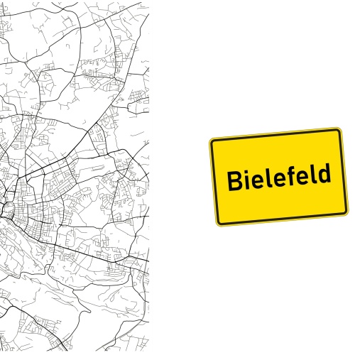 Tasse »Bielefeld Ortsschild & Stadtplan«