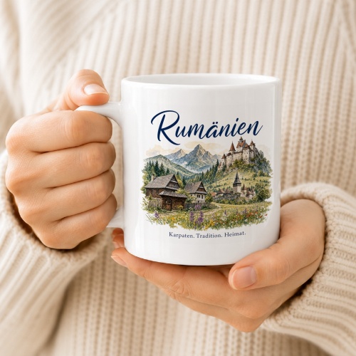 Tasse »Rumänien Karpaten. Tradition. Heimat.«