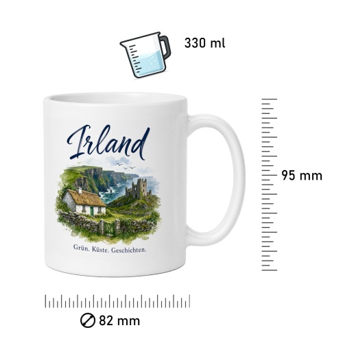 Tasse »Irland – Grün. Küste. Geschichten.«