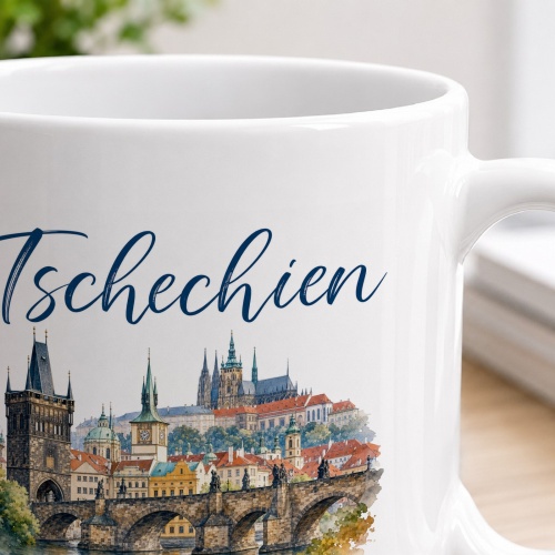 Tasse »Tschechien Prag. Böhmen. Geschichte.«