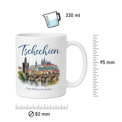 Tasse »Tschechien Prag. Böhmen. Geschichte.«