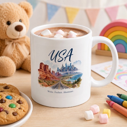 Tasse »USA Weite. Freiheit. Abenteuer.«