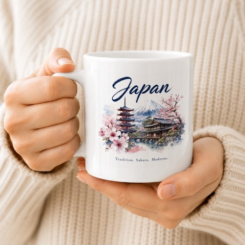 Tasse »Japan – Tradition. Sakura. Moderne.«