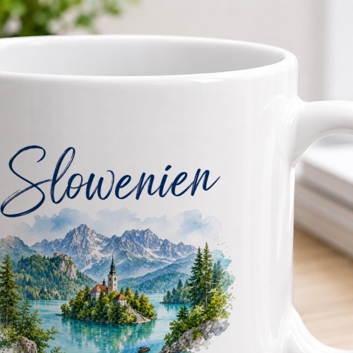 Tasse »Slowenien Alpen, Seen. Natürlichkeit.«