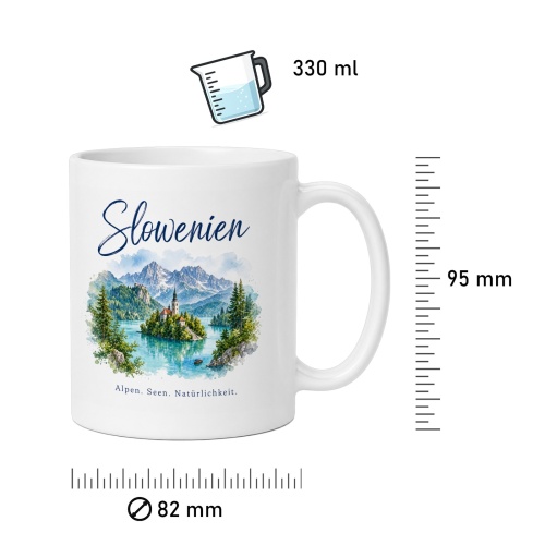 Tasse »Slowenien Alpen, Seen. Natürlichkeit.«