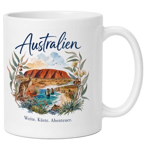 Tasse »Australien Weite. Küste. Abenteuer.«