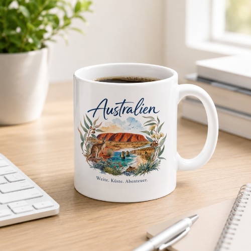 Tasse »Australien Weite. Küste. Abenteuer.«