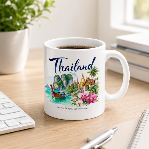 Tasse »Thailand – Inseln. Tempel. Lebensfreude.«
