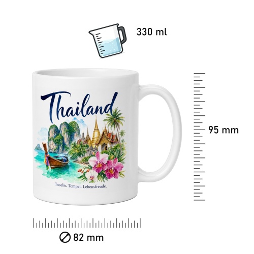 Tasse »Thailand – Inseln. Tempel. Lebensfreude.«