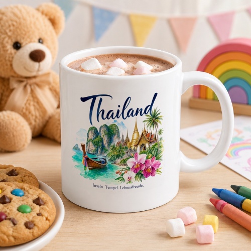 Tasse »Thailand – Inseln. Tempel. Lebensfreude.«