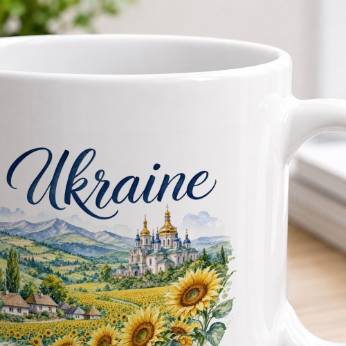 Tasse »Ukraine Weite. Wärme. Heimat.«