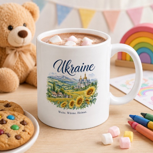 Tasse »Ukraine Weite. Wärme. Heimat.«