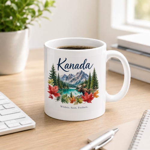 Tasse »Kanada Wildnis. Seen. Freiheit.«