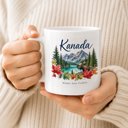 Tasse »Kanada Wildnis. Seen. Freiheit.«