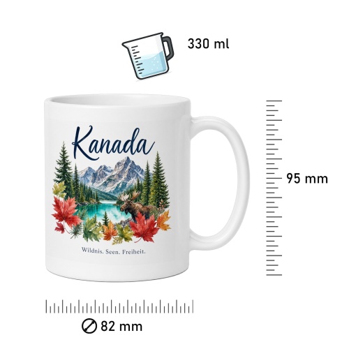 Tasse »Kanada Wildnis. Seen. Freiheit.«