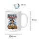 Tasse mit Bier- und Brezelmotiv