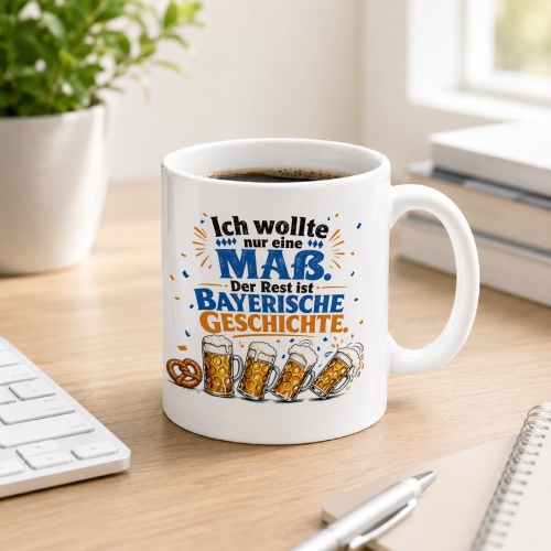 Tasse »Ich wollte nur eine Maß. Der Rest ist...
