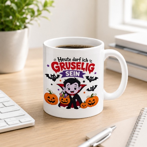 Tasse »Heute darf ich gruselig sein«
