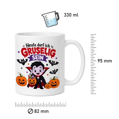 Tasse »Heute darf ich gruselig sein«