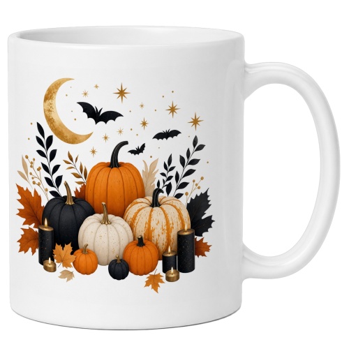 Tasse mit Halloween-Kürbismotiv