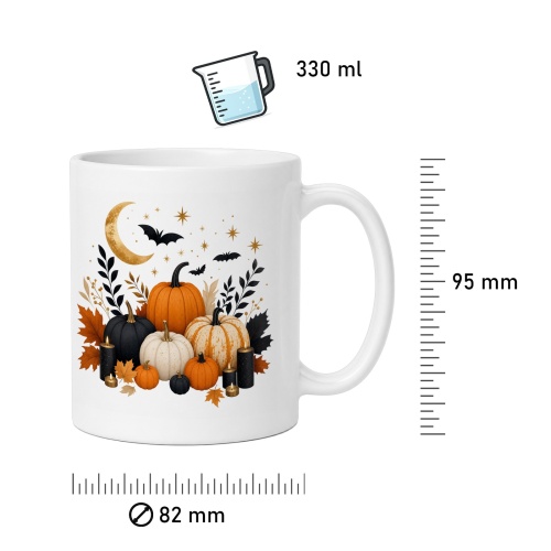 Tasse mit Halloween-Kürbismotiv