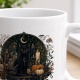 Tasse mit schwarzer Katze