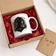 Tasse mit schwarzer Katze