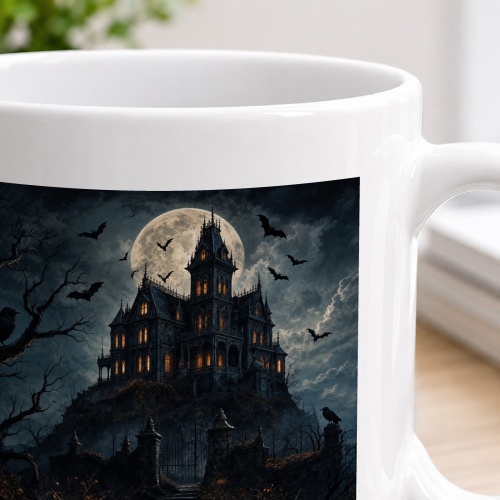 Tasse mit Spukschloss