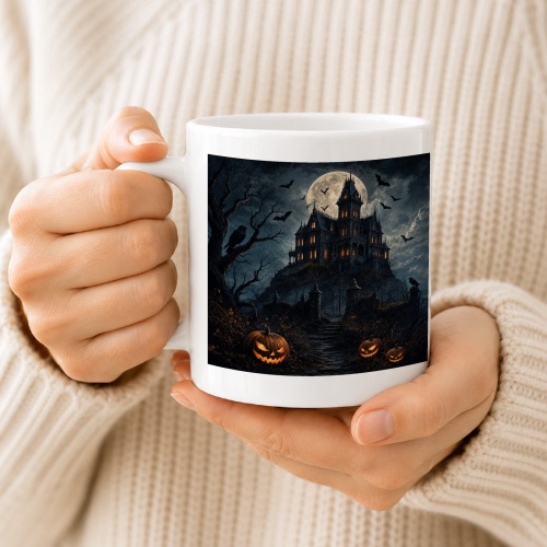 Tasse mit Spukschloss