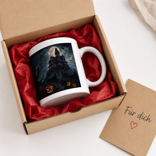 Tasse mit Spukschloss