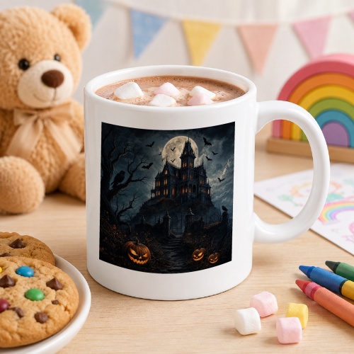 Tasse mit Spukschloss
