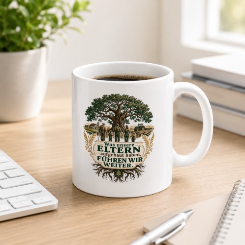 Tasse »Was unsere Eltern aufgebaut haben,...